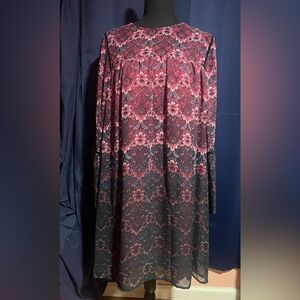 Nanette Lepore Fuchsia and Violet Floral Blouse